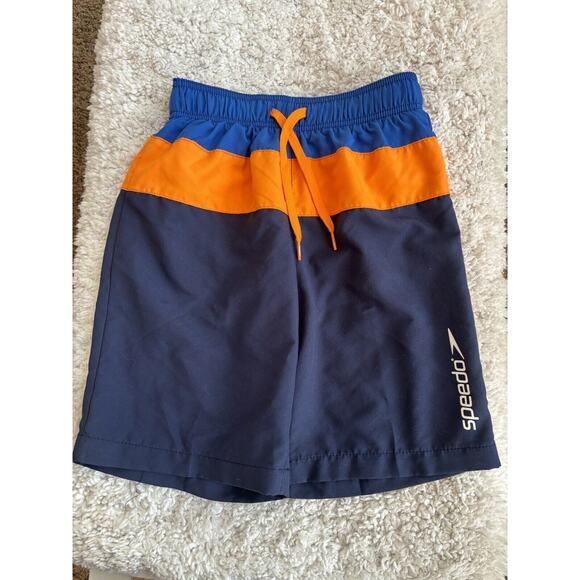 Speedo Boys Sz. M Blue Design Swim Trunks. Great Pair - Picture 1 of 9